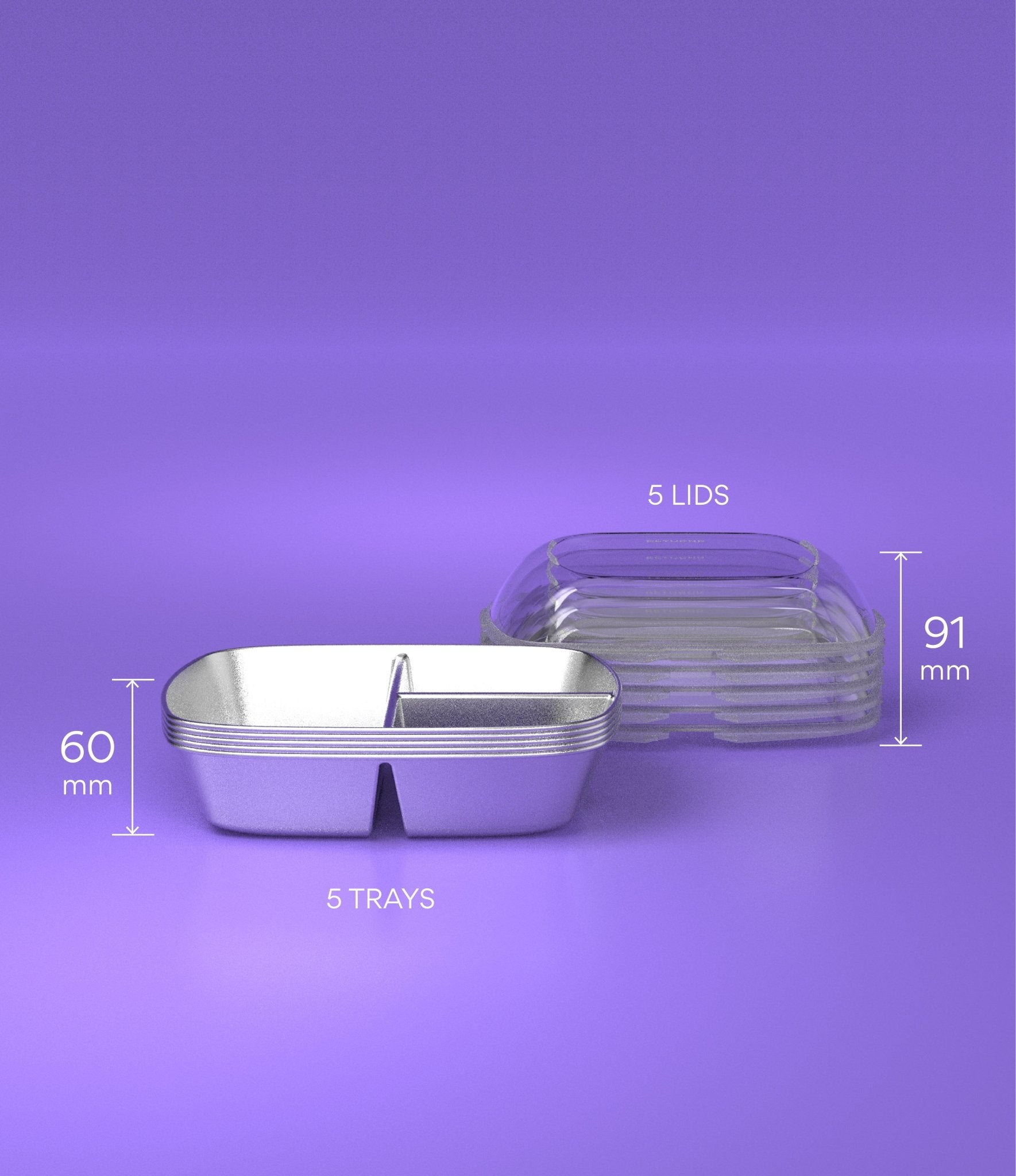 Bowl or Tray Three Compartments - Returnr